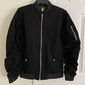 Boohoo Man Black Bomber Jacket